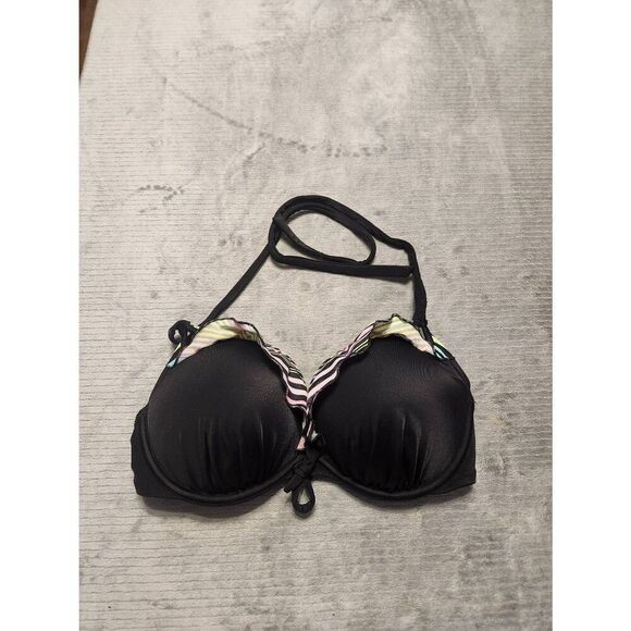 Victorias Secret Gorgeous Add 1.5 Cups Push Up Tie Dye Print Bikini Top Sz 32D - Picture 1 of 3